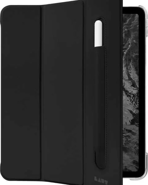 LAUT Huex Folio - protective case with holder for Apple Pencil for iPad Pro 12.9" 4/5/6G (black)eng