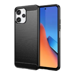 Flexible carbon pattern case for Xiaomi Redmi 12 Carbon Case - blackeng