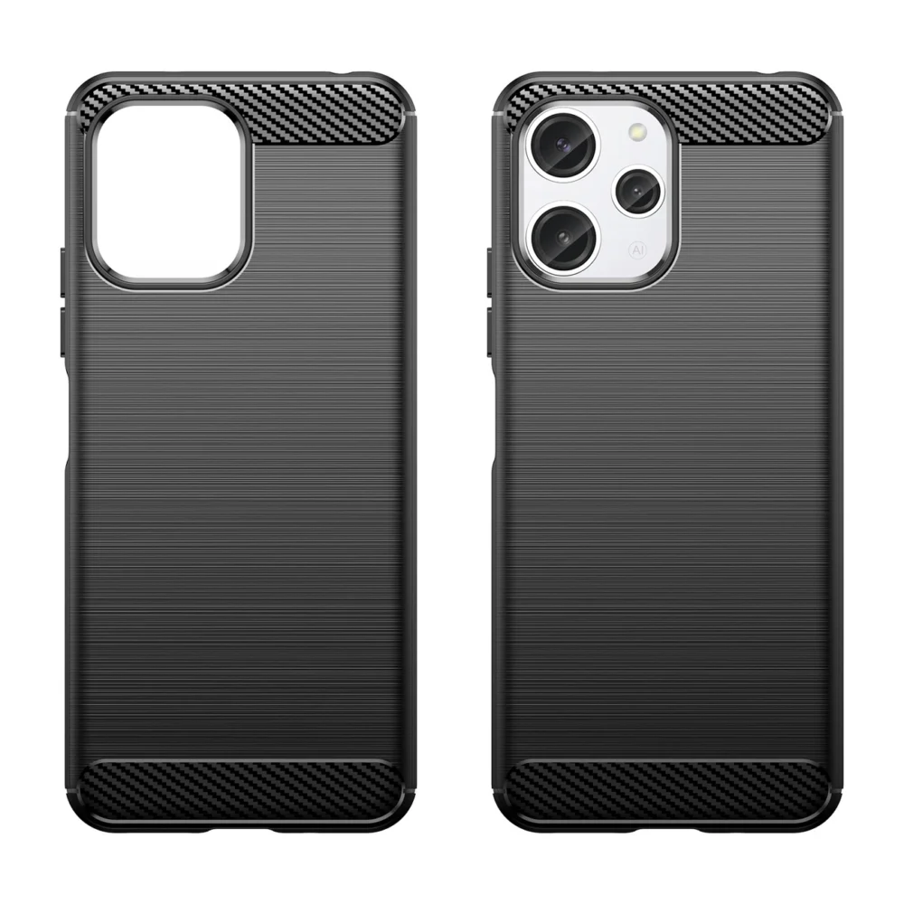 Flexible carbon pattern case for Xiaomi Redmi 12 Carbon Case - blackeng