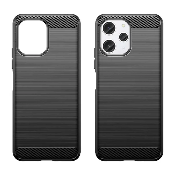 Flexible carbon pattern case for Xiaomi Redmi 12 Carbon Case - blackeng