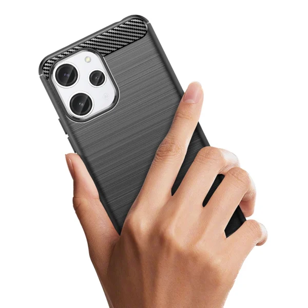 Flexible carbon pattern case for Xiaomi Redmi 12 Carbon Case - blackeng