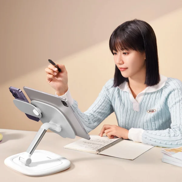 Baseus Seashell Series Adjustable Tablet Stand - Whiteeng