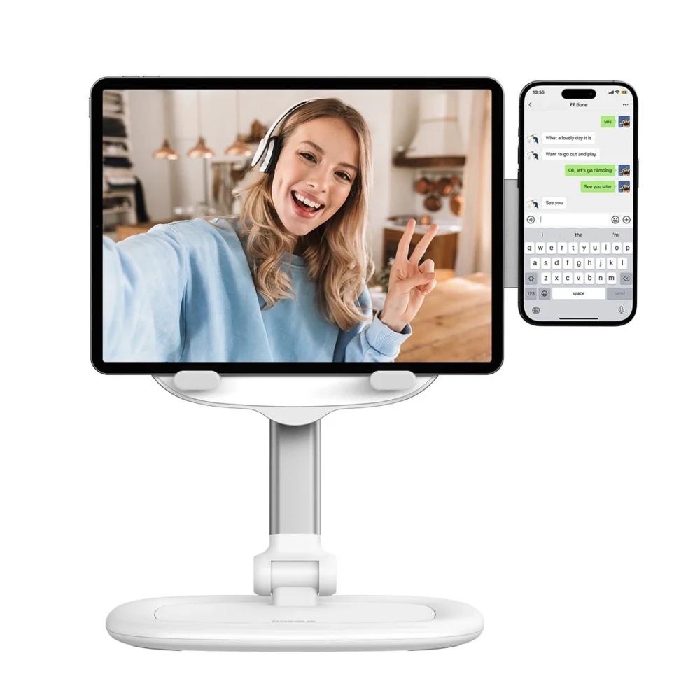 Baseus Seashell Series Adjustable Tablet Stand - Whiteeng