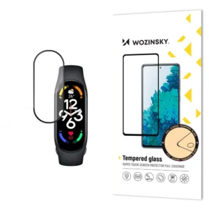 Durable Wozinsky Full Glue Full Screen Tempered Glass with Frame for Xiaomi Mi Band 8 - Blackeng