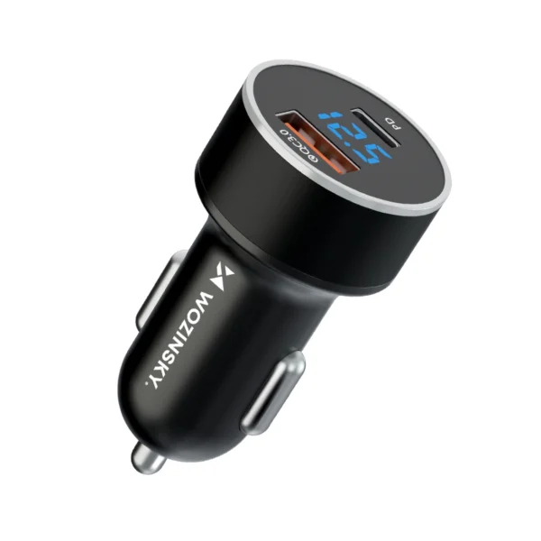 Wozinsky WDCCAC USB-C USB-A 36W car charger - blackeng