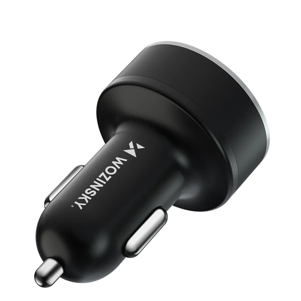 Wozinsky WDCCB Car Charger with Display 50W 2xUSB-C / 2xUSB-A - Blackeng