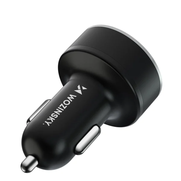 Wozinsky WDCCB Car Charger with Display 50W 2xUSB-C / 2xUSB-A - Blackeng