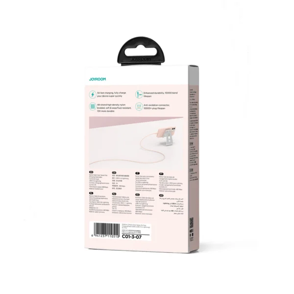 Joyroom Multi-Color Series S-A34 USB-A / Lightning 3A cable 1m - pinkeng