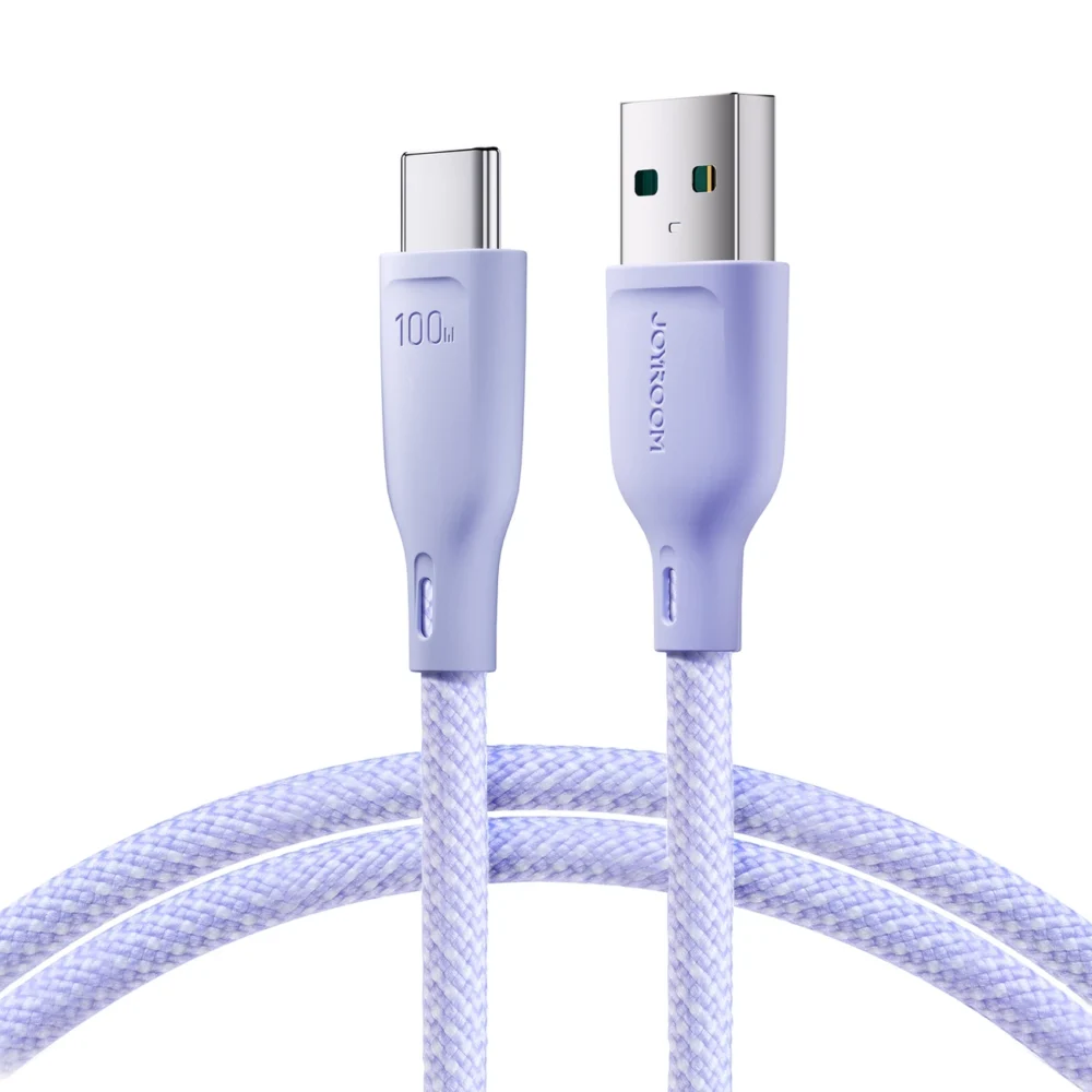 Joyroom Multi-Color Series S-A34 USB-A / USB-C 100W Cable 1m - Purpleeng