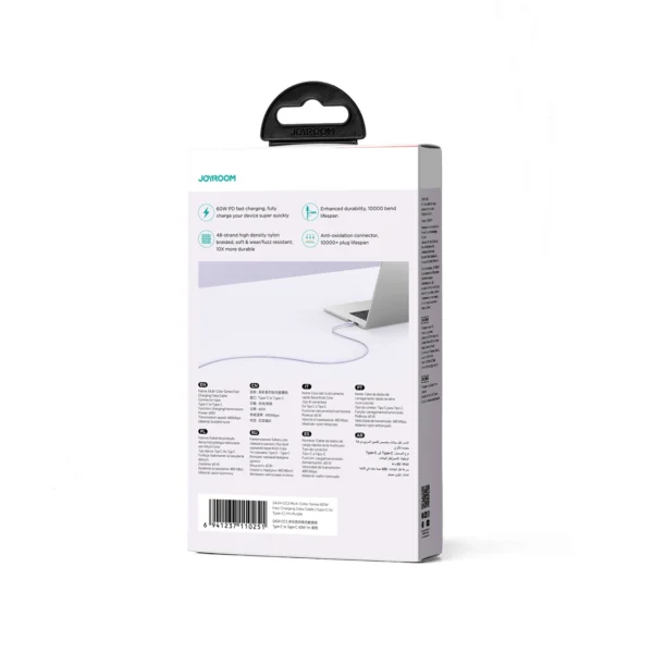 Joyroom Multi-Color Series S-A34 USB-C / USB-C PD 60W 1m Cable - Purpleeng