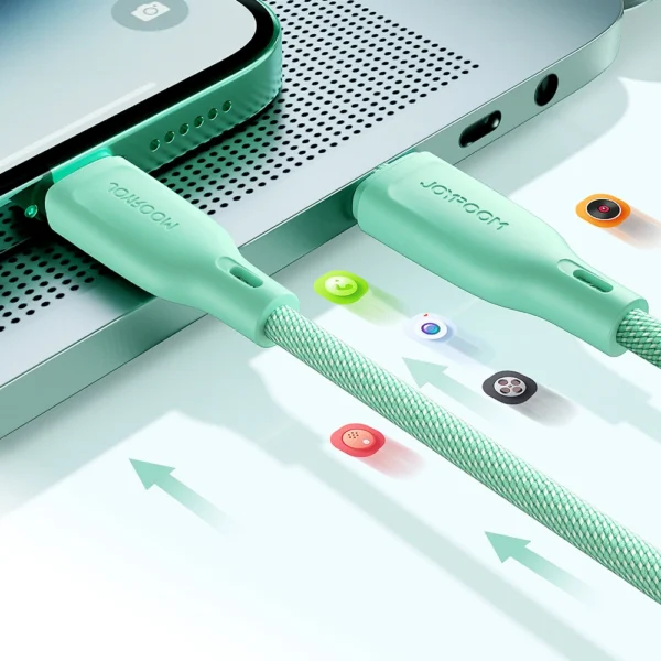 Joyroom Multi-Color Series S-A34 USB-C / USB-C PD 60W cable 1m - greeneng