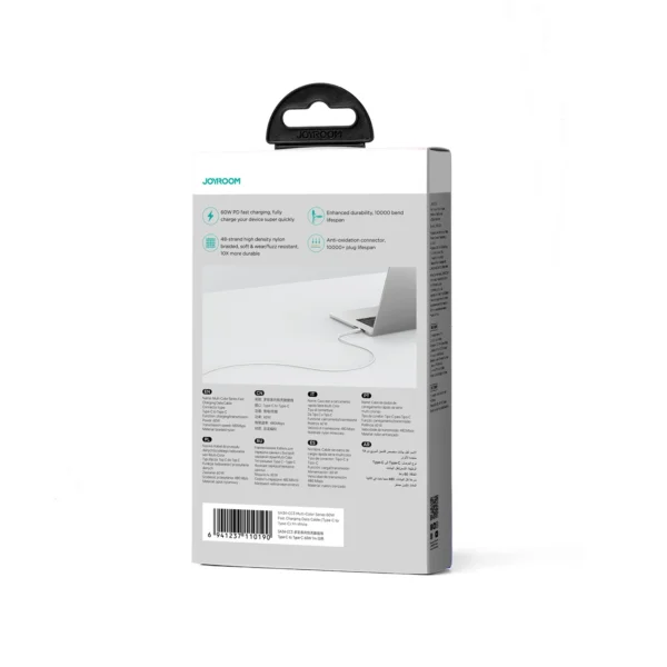 Joyroom Multi-Color Series S-A34 USB-C / USB-C PD 60W 1m Cable - Whiteeng