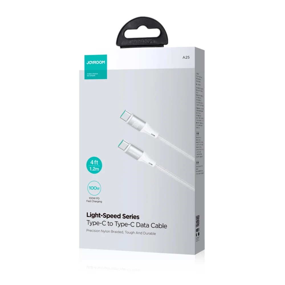 Joyroom Light-Speed ​​Series S-A25 USB-C / USB-C cable 100W 1.2m - whiteeng