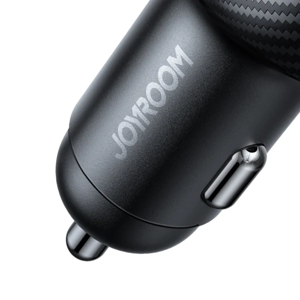 Joyroom JR-CCD04 30W 2x USB-C USB-A car charger with display - blackeng