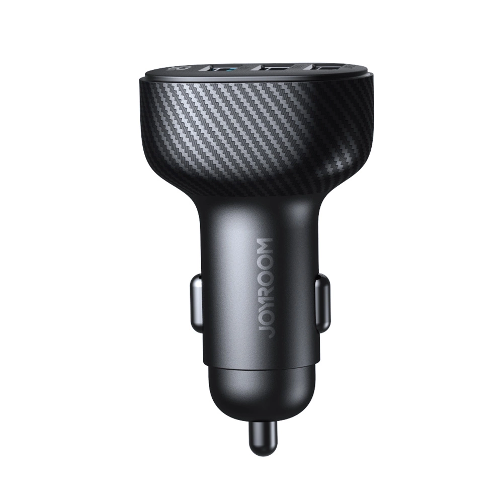 Joyroom JR-CCD03 3.4A car charger with 3x USB-A display - blackeng