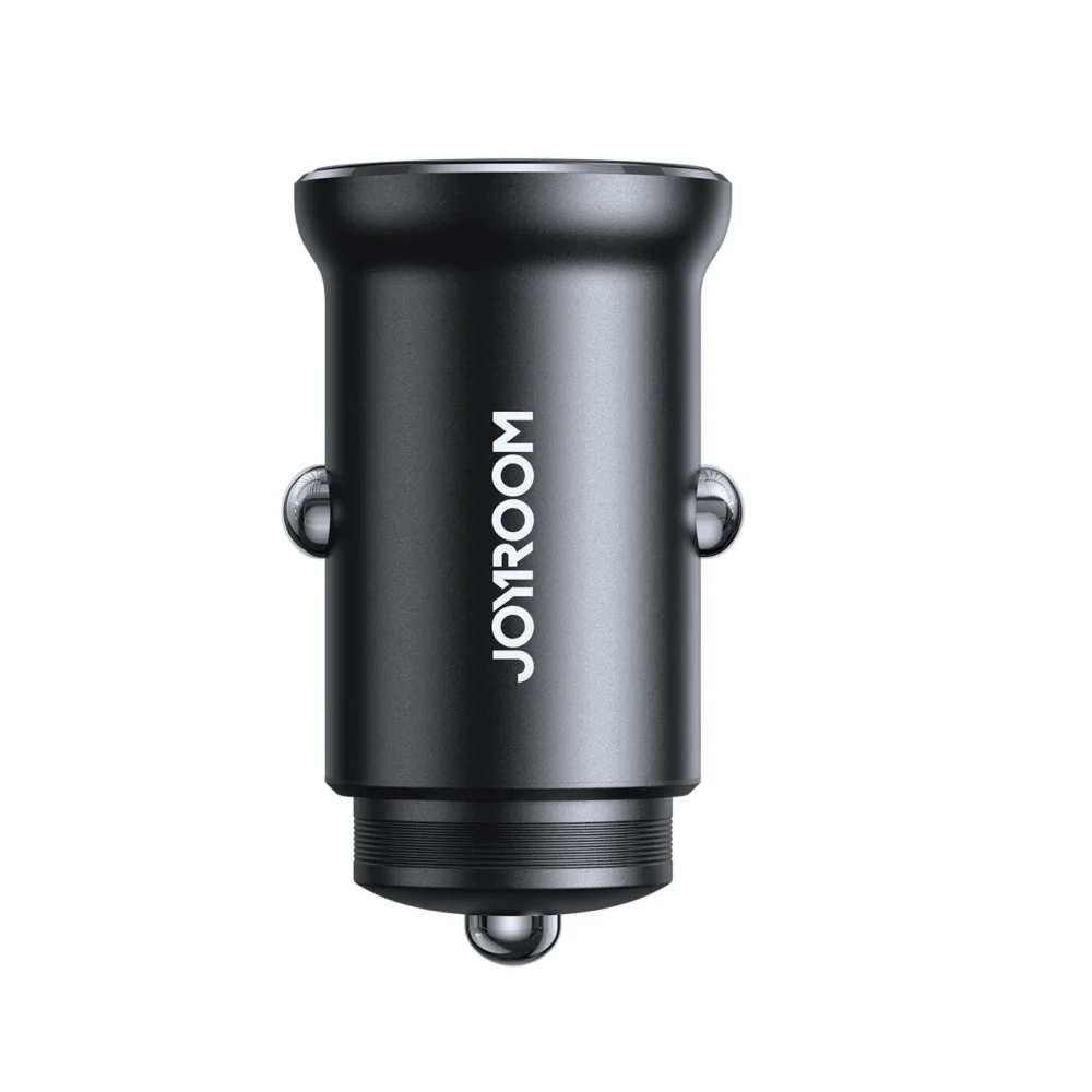 Joyroom JR-CCN06 30W 2x USB-C mini car charger metal - blackeng