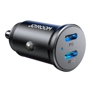 Joyroom JR-CCN06 30W 2x USB-C mini car charger metal - blackeng