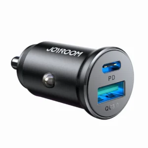 Joyroom JR-CCN05 30W USB-A USB-C mini car charger - blackeng