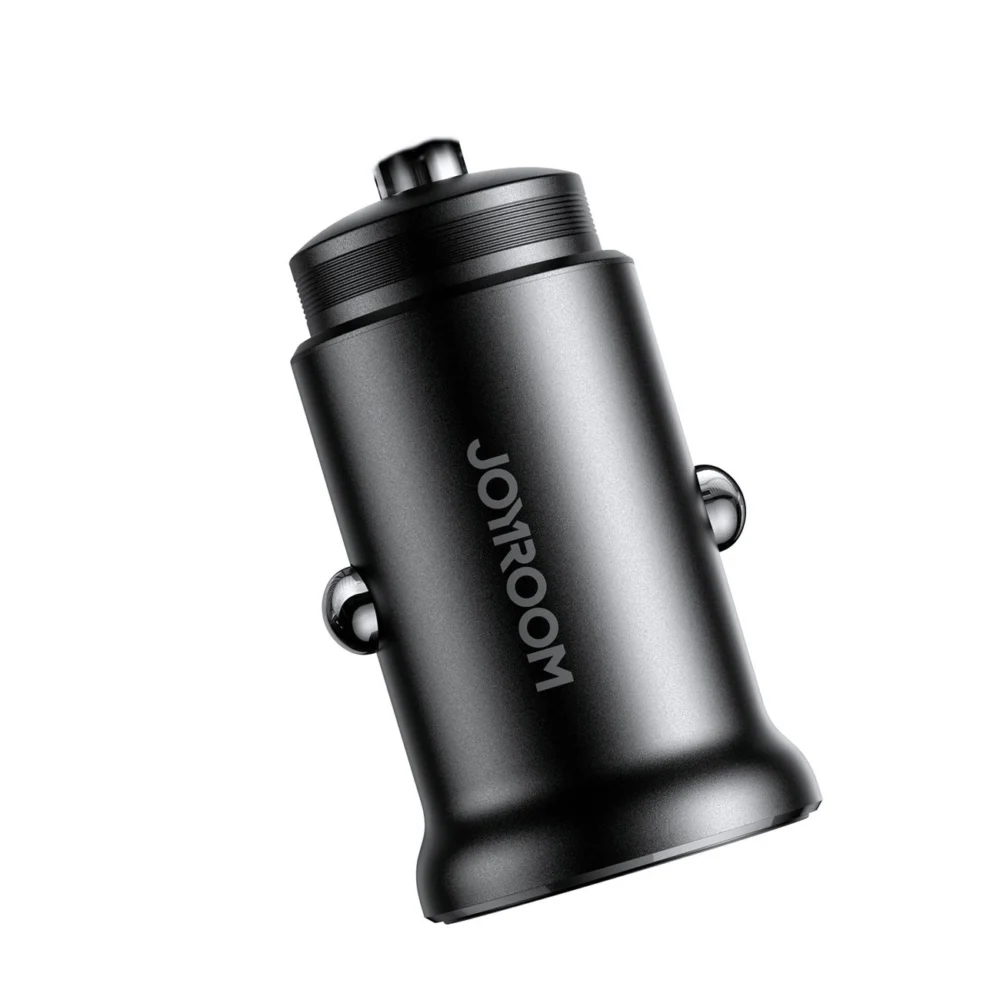 Joyroom JR-CCN05 30W USB-A USB-C mini car charger - blackeng