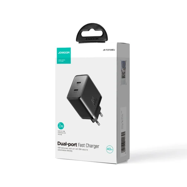 Joyroom JR-TCF09 fast charger 2x USB-C 40W - blackeng