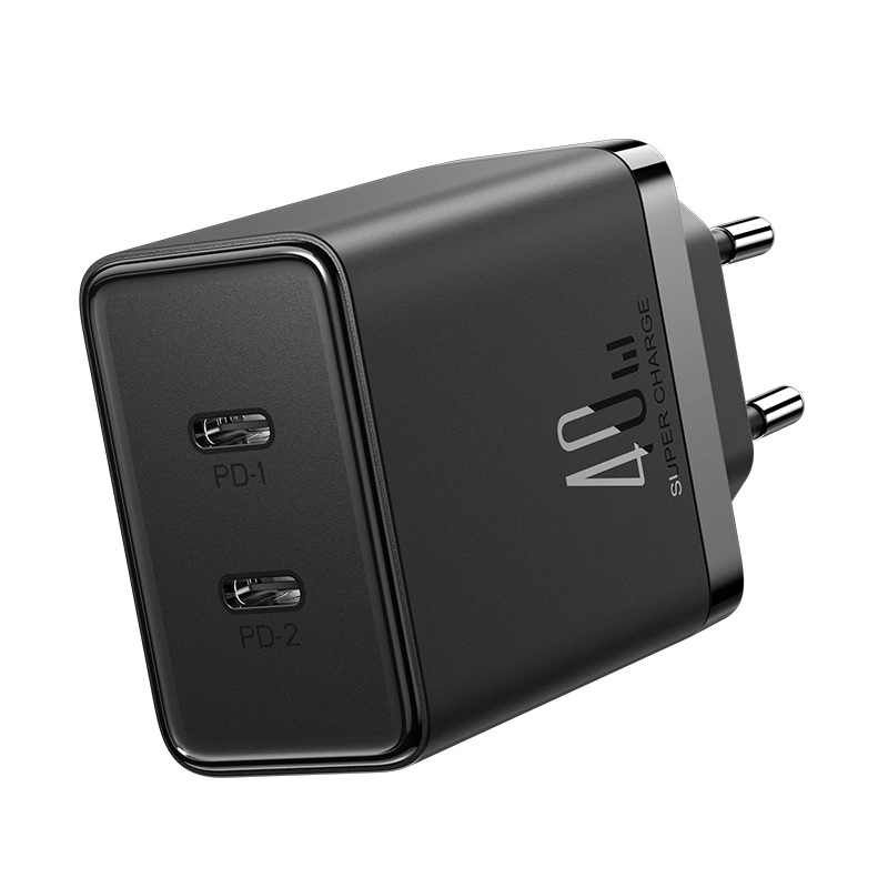 Joyroom JR-TCF09 fast charger 2x USB-C 40W - blackeng