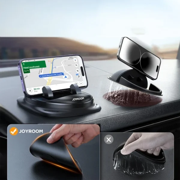 Joyroom JR-ZS354 phone holder with suction cup for car, office, home - blackeng
