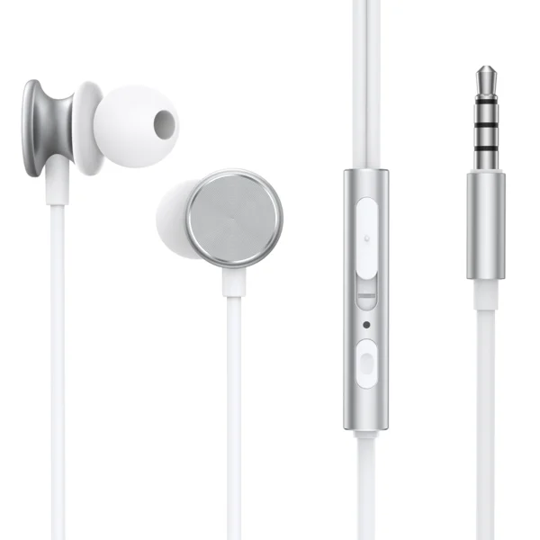 Joyroom Wired Series JR-EW03 wired in-ear headphones - silvereng