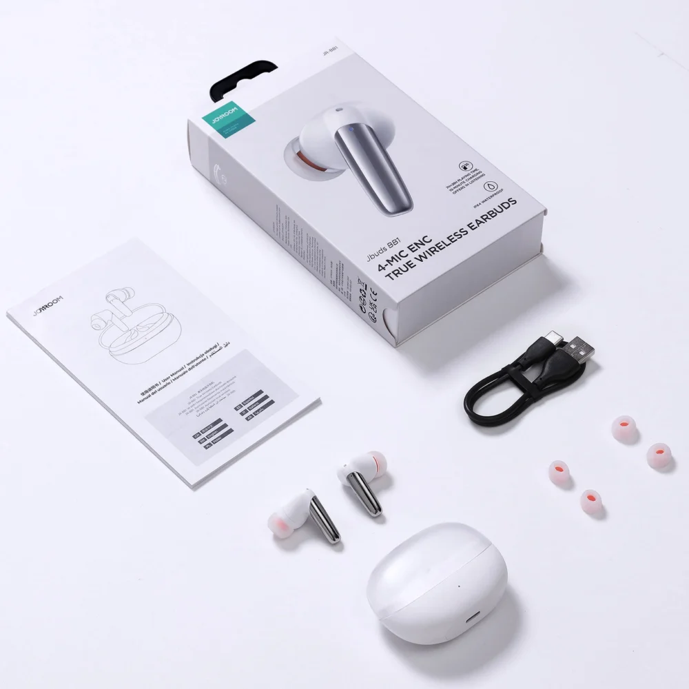 Joyroom Jbuds Series JR-BB1 TWS wireless in-ear headphones - whiteeng