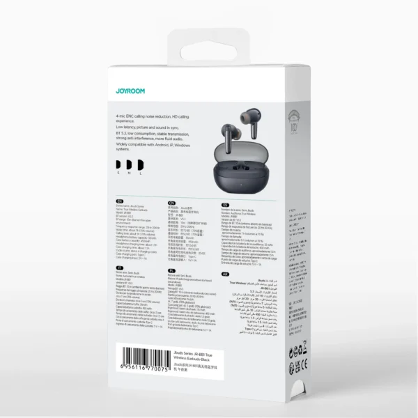 Joyroom Jbuds Series JR-BB1 TWS In-Ear Wireless Headphones - Blackeng