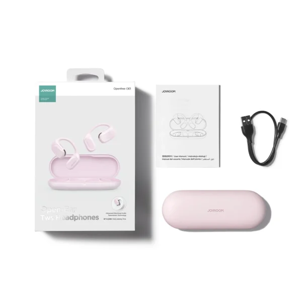 Joyroom Openfree JR-OE1 wireless on-ear headphones - pinkeng