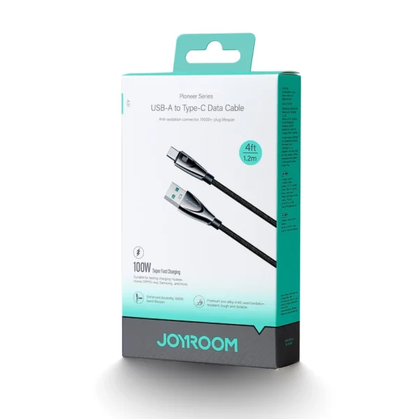 Joyroom Pioneer Series SA31-AC6 USB-A / USB-C Cable 100W 1.2m - Blackeng