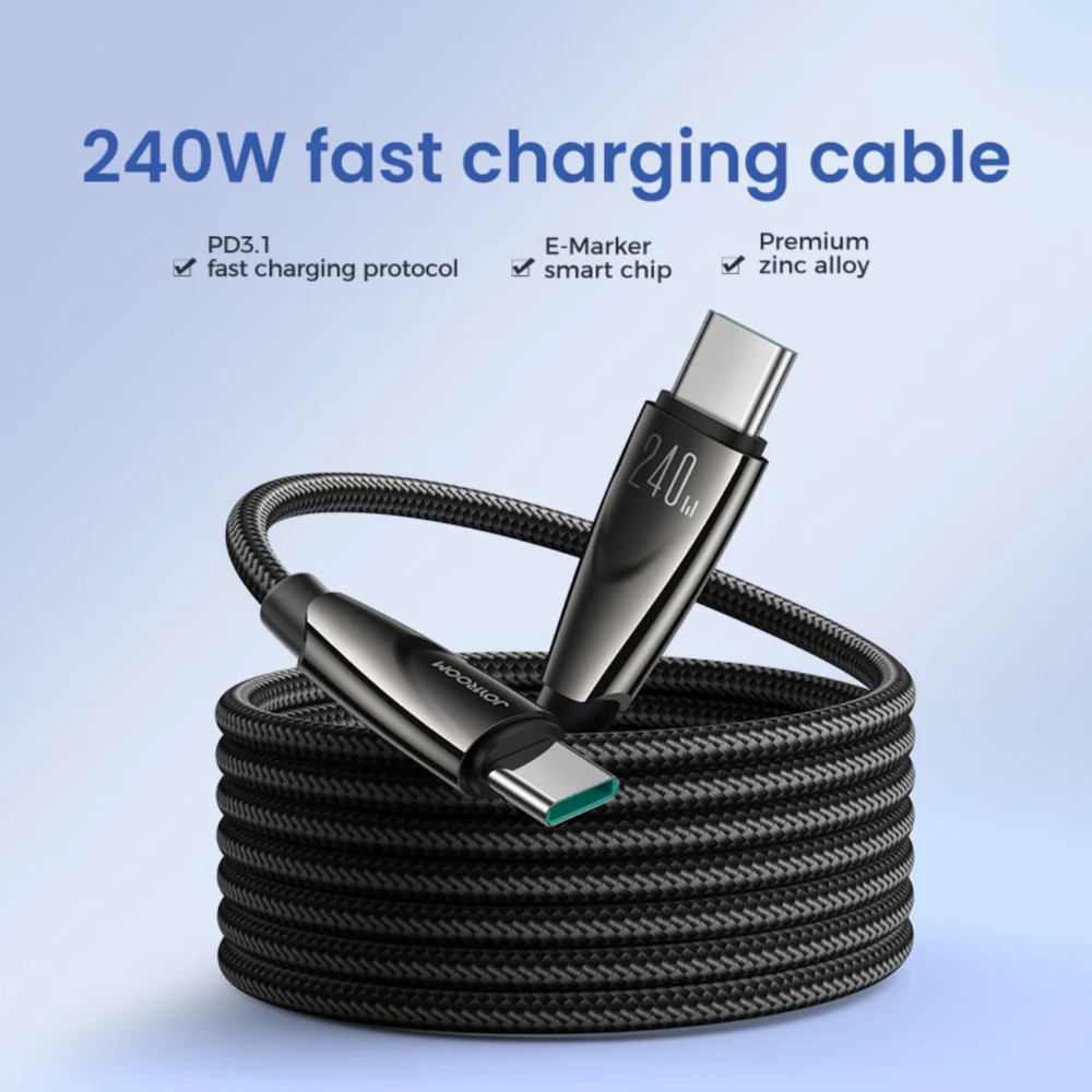 Joyroom Pioneer Series SA31-CC5 USB-C / USB-C 240W Cable 1.2m - Blackeng