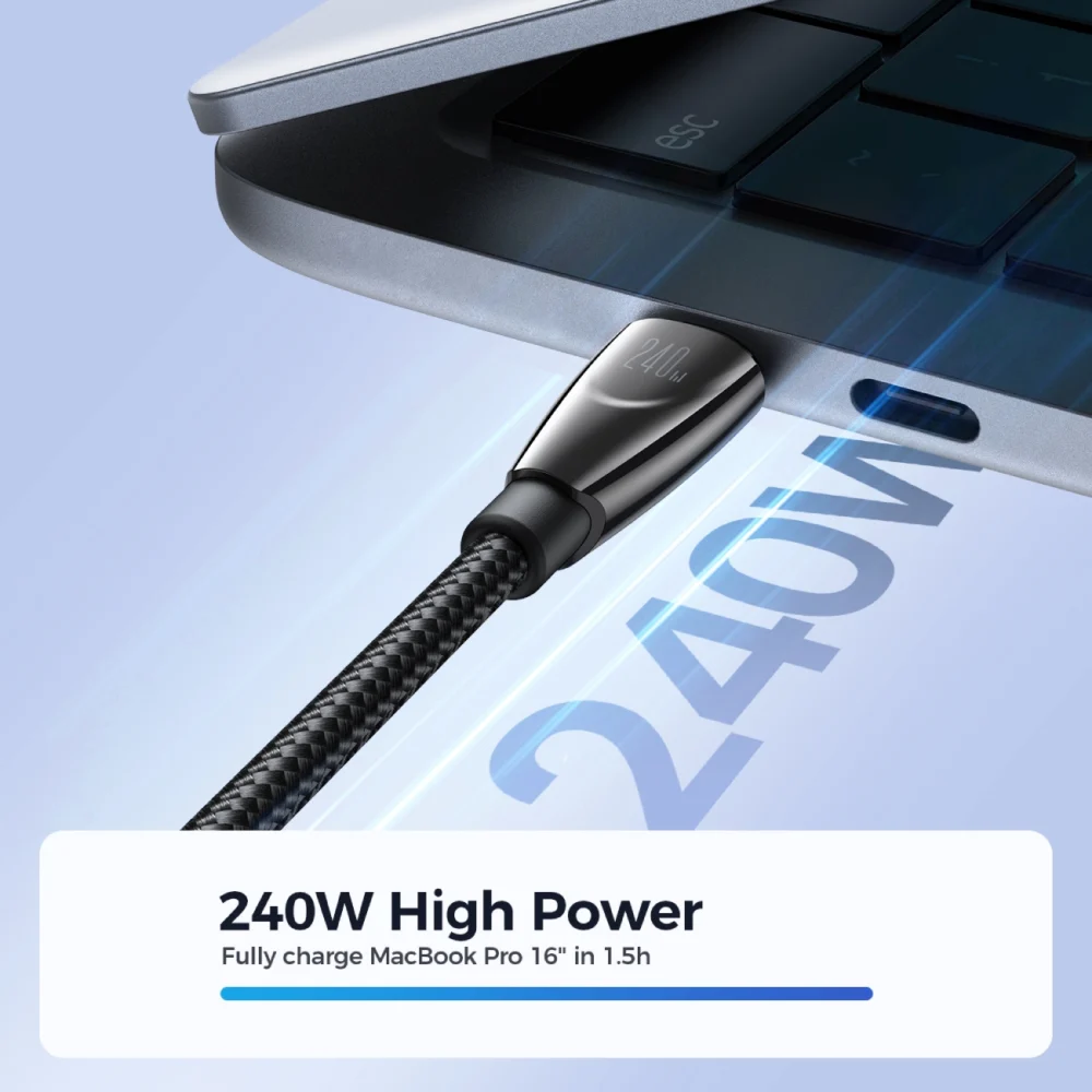 Joyroom Pioneer Series SA31-CC5 USB-C / USB-C 240W Cable 1.2m - Blackeng