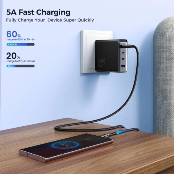 Joyroom Pioneer Series SA31-CC5 USB-C / USB-C 240W Cable 1.2m - Blackeng