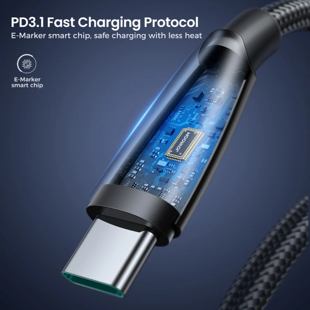 Joyroom Pioneer Series SA31-CC5 USB-C / USB-C 240W Cable 1.2m - Blackeng
