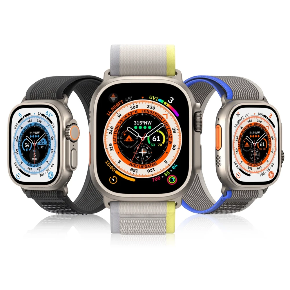 Sport Velcro Strap for Apple Watch 9 / 8 / 7 / 6 / SE / 5 / 4 / 3 / 2 / 1 (38, 40, 41 mm) Dux Ducis Strap YJ Version - yellow-beigeeng