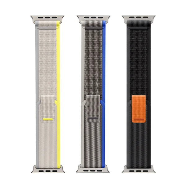 Sport Velcro Strap for Apple Watch 9 / 8 / 7 / 6 / SE / 5 / 4 / 3 / 2 / 1 (38, 40, 41 mm) Dux Ducis Strap YJ Version - yellow-beigeeng