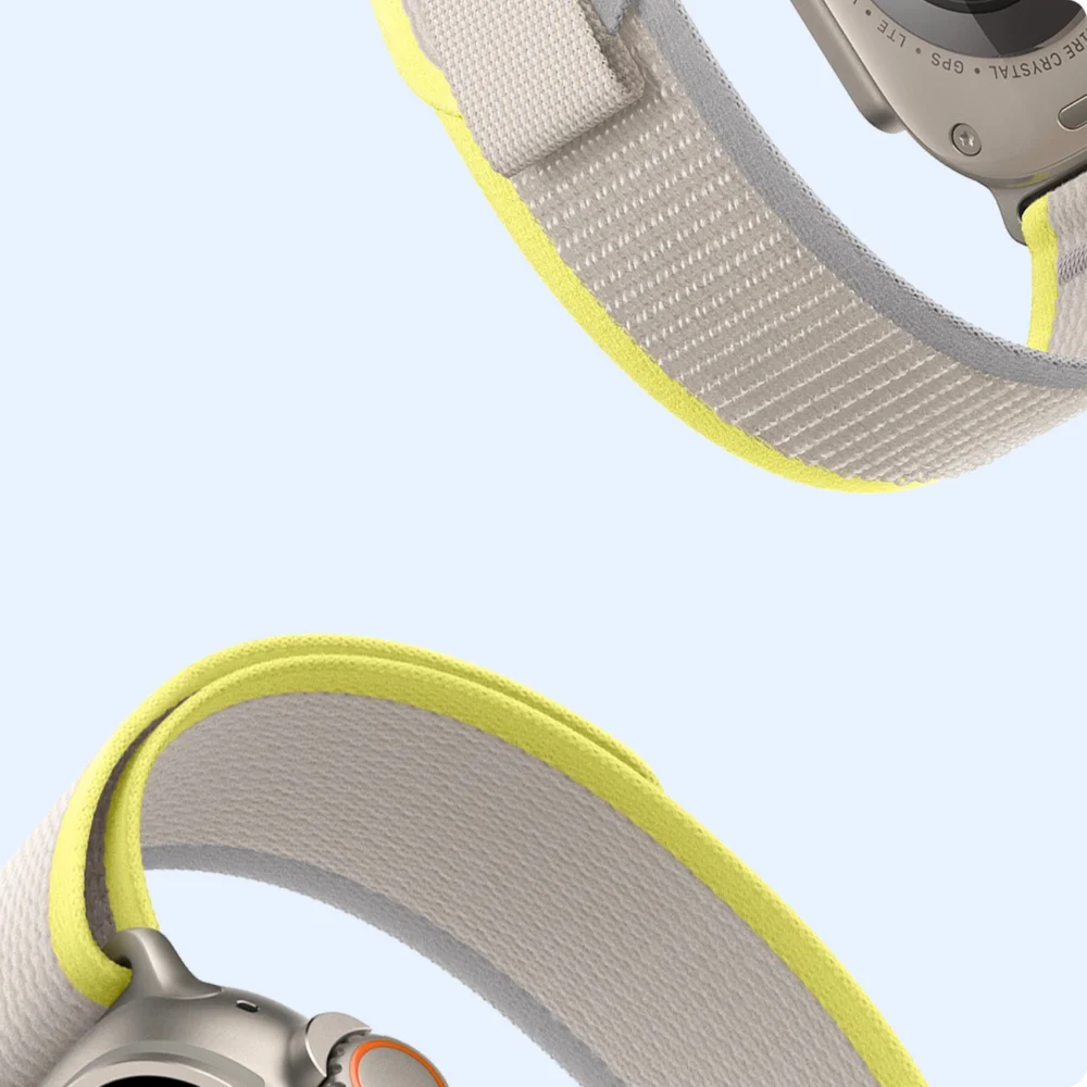 Sport Velcro Strap for Apple Watch 9 / 8 / 7 / 6 / SE / 5 / 4 / 3 / 2 / 1 (38, 40, 41 mm) Dux Ducis Strap YJ Version - yellow-beigeeng