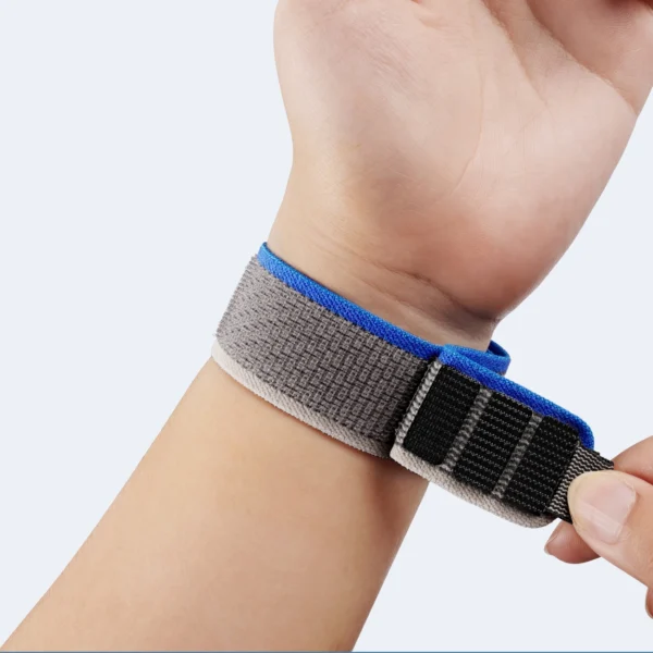Sport Velcro Strap for Apple Watch 9 / 8 / 7 / 6 / SE / 5 / 4 / 3 / 2 / 1 (38, 40, 41 mm) Dux Ducis Strap YJ Version - Blue-Greyeng