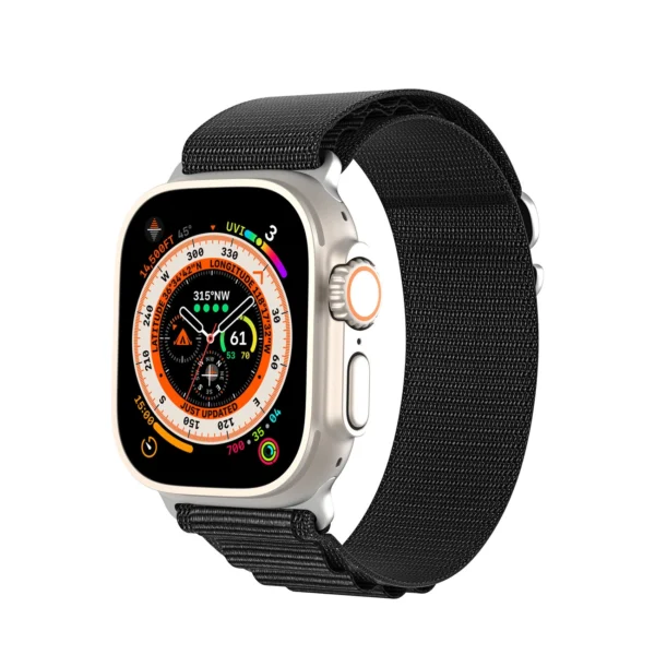 Sport Buckle Strap for Apple Watch Ultra / 9 / 8 / 7 / 6 / SE / 5 / 4 / 3 / 2 / 1 (42, 44, 45, 49 mm) Dux Ducis Strap GS Version - Blackeng