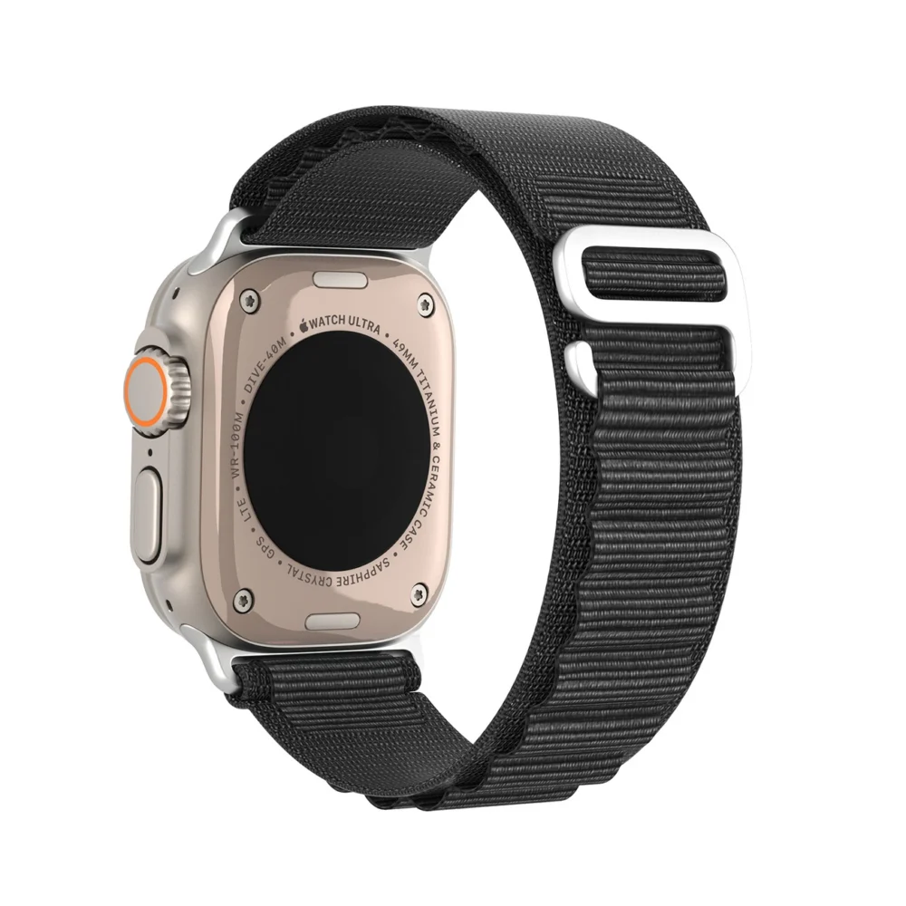 Sport Buckle Strap for Apple Watch Ultra / 9 / 8 / 7 / 6 / SE / 5 / 4 / 3 / 2 / 1 (42, 44, 45, 49 mm) Dux Ducis Strap GS Version - Blackeng