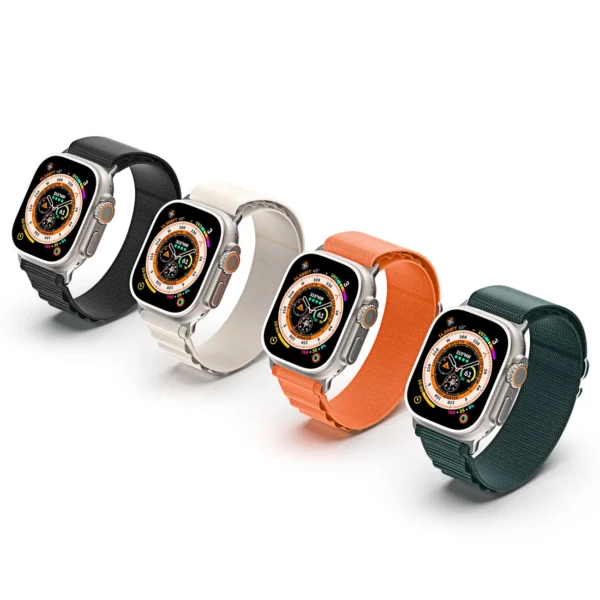 Sport Buckle Strap for Apple Watch Ultra / 9 / 8 / 7 / 6 / SE / 5 / 4 / 3 / 2 / 1 (42, 44, 45, 49 mm) Dux Ducis Strap GS Version - Blackeng