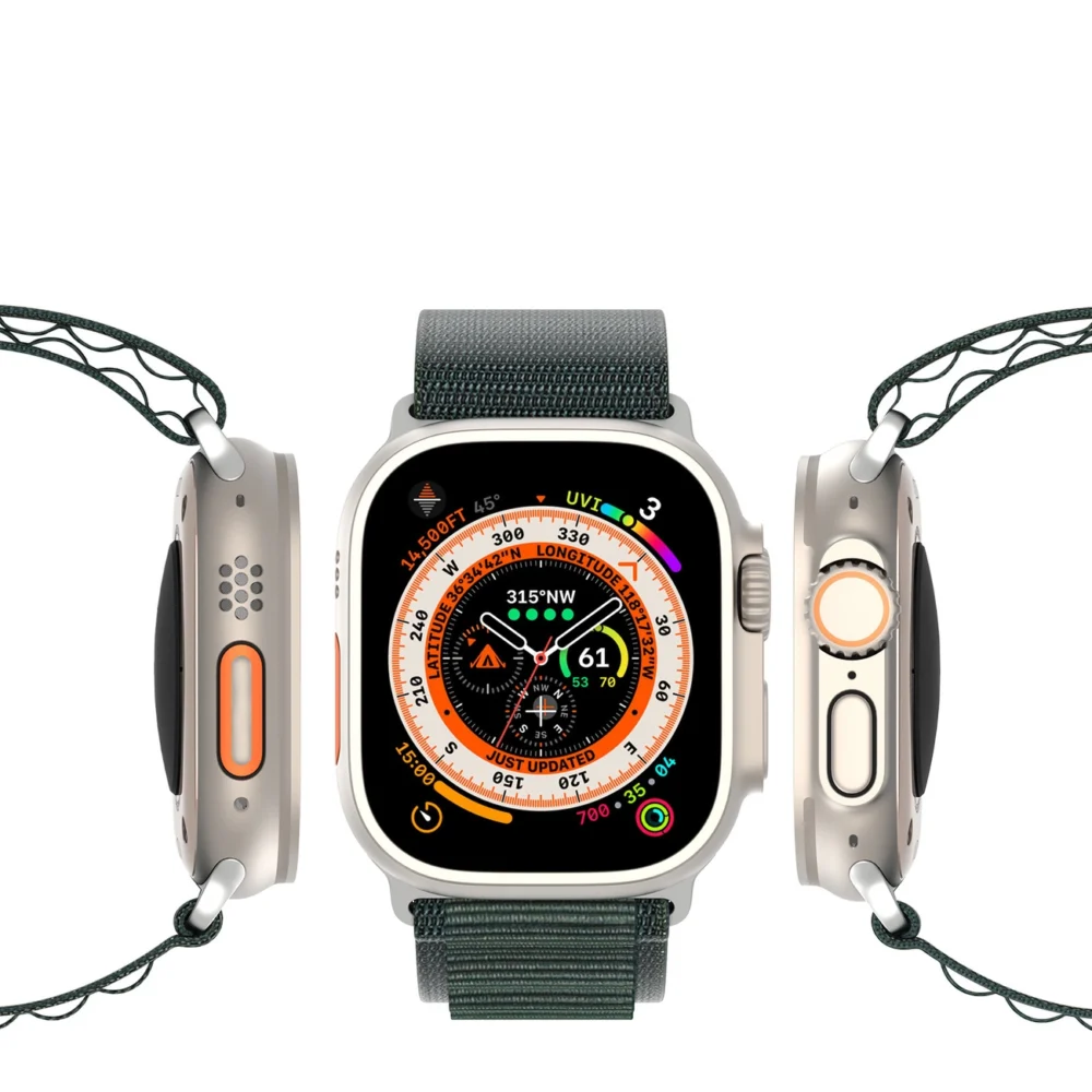 Sport strap with buckle for Apple Watch 9 / 8 / 7 / 6 / SE / 5 / 4 / 3 / 2 / 1 (41, 40, 38 mm) Dux Ducis Strap GS Version - greeneng