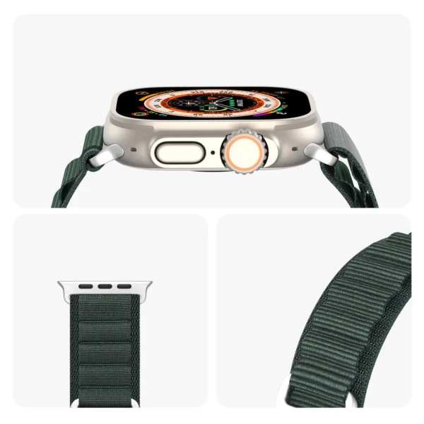 Sport strap with buckle for Apple Watch 9 / 8 / 7 / 6 / SE / 5 / 4 / 3 / 2 / 1 (41, 40, 38 mm) Dux Ducis Strap GS Version - greeneng