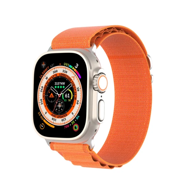 Sport strap with buckle for Apple Watch 9 / 8 / 7 / 6 / SE / 5 / 4 / 3 / 2 / 1 (41, 40, 38 mm) Dux Ducis Strap GS Version - orangeeng