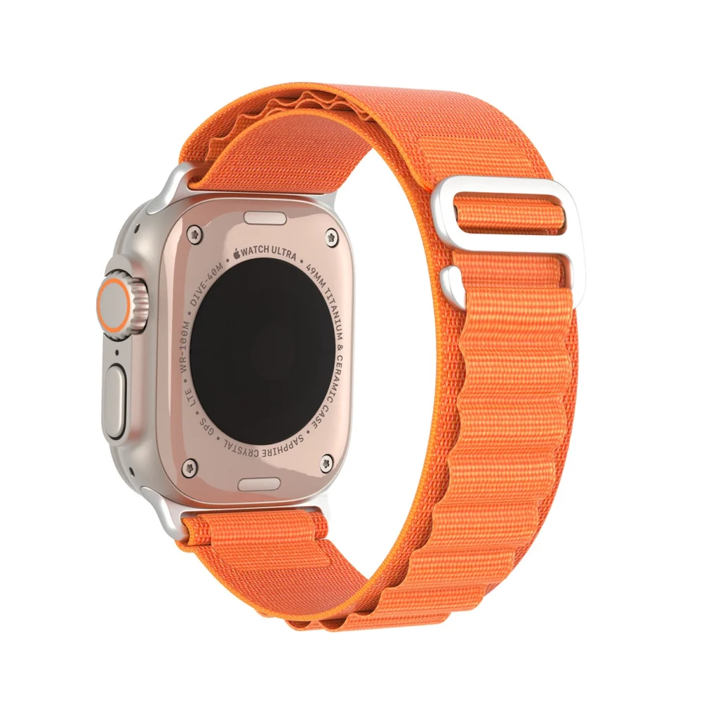 Sport strap with buckle for Apple Watch 9 / 8 / 7 / 6 / SE / 5 / 4 / 3 / 2 / 1 (41, 40, 38 mm) Dux Ducis Strap GS Version - orangeeng