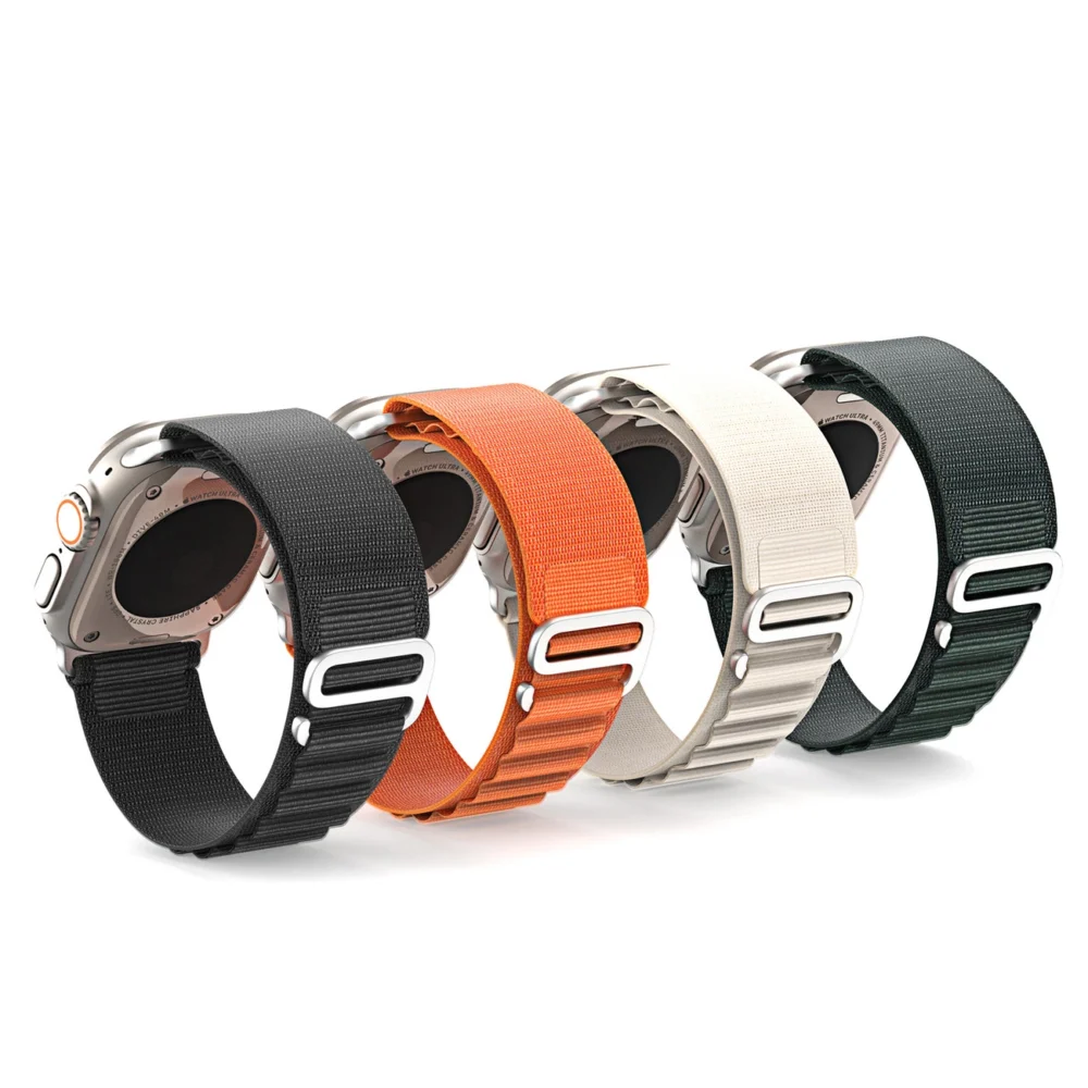Sport strap with buckle for Apple Watch 9 / 8 / 7 / 6 / SE / 5 / 4 / 3 / 2 / 1 (41, 40, 38 mm) Dux Ducis Strap GS Version - orangeeng