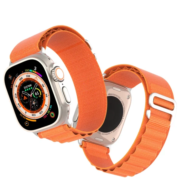 Sport strap with buckle for Apple Watch 9 / 8 / 7 / 6 / SE / 5 / 4 / 3 / 2 / 1 (41, 40, 38 mm) Dux Ducis Strap GS Version - orangeeng