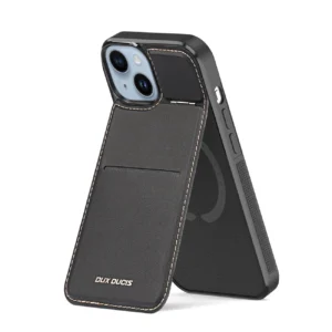 3in1 Wallet Case with Stand for iPhone 15 MagSafe RFID Blocking Dux Ducis Rafi Mag - Blackeng