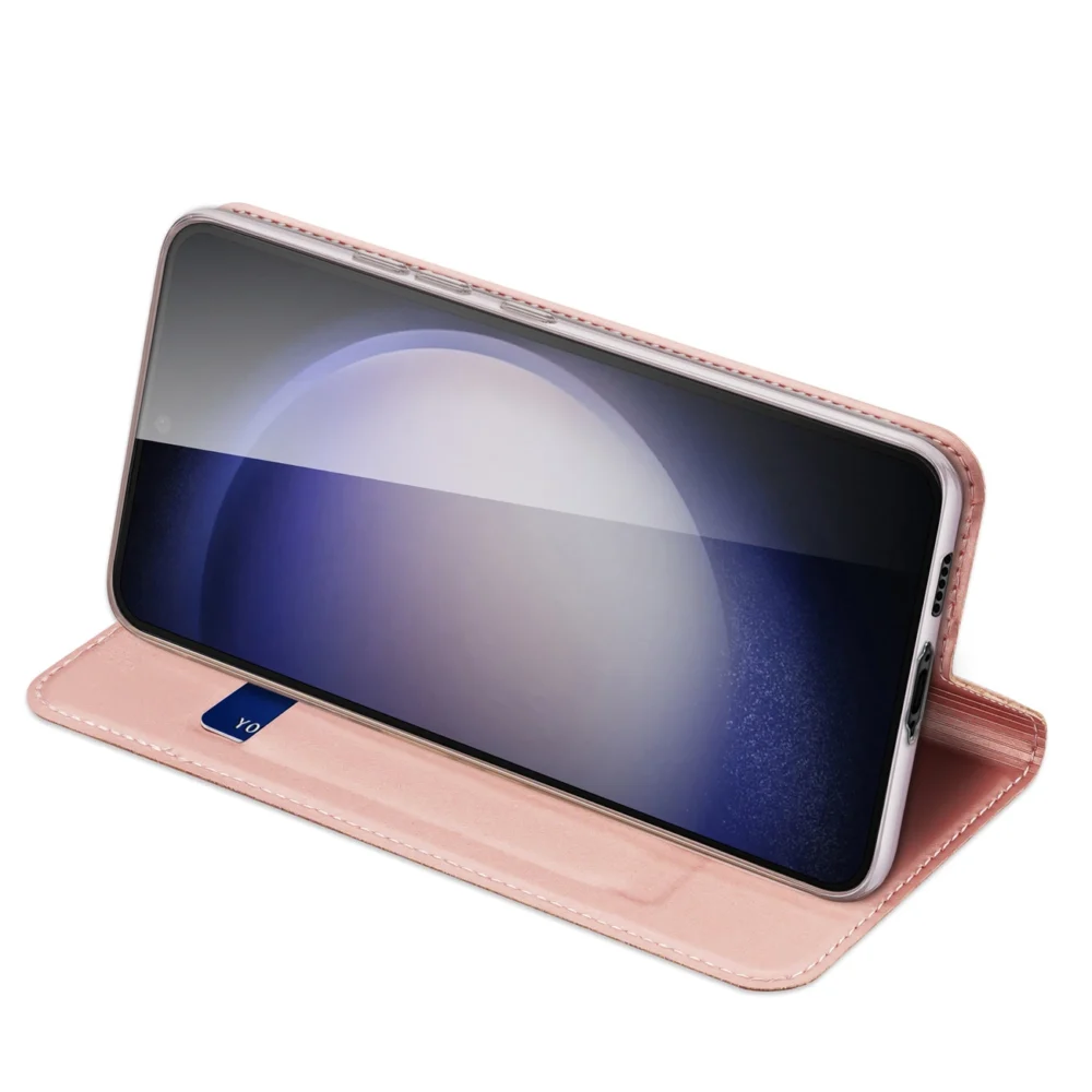 Wallet case with stand for Samsung Galaxy S23 FE Dux Ducis Skin Pro - pinkeng